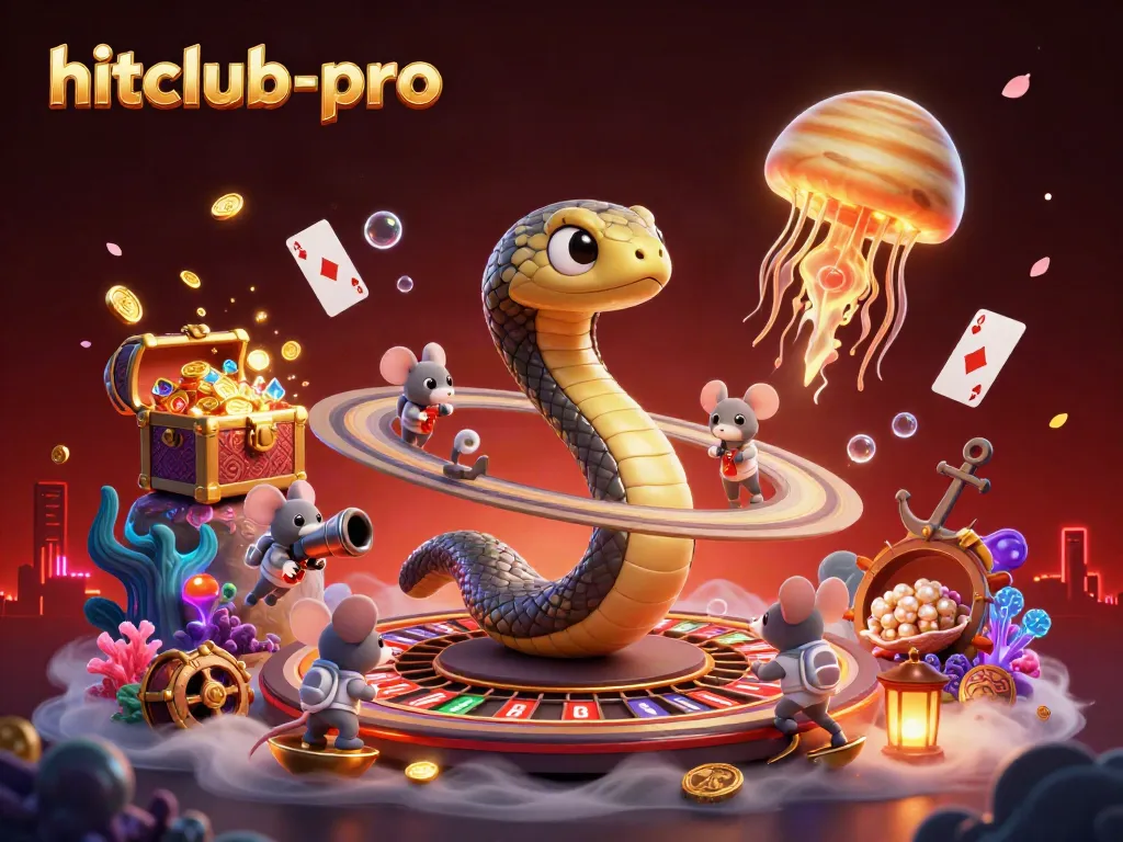 Experience thrilling gameplay with hitclub-pro where cosmic characters engage in vibrant casino action.
