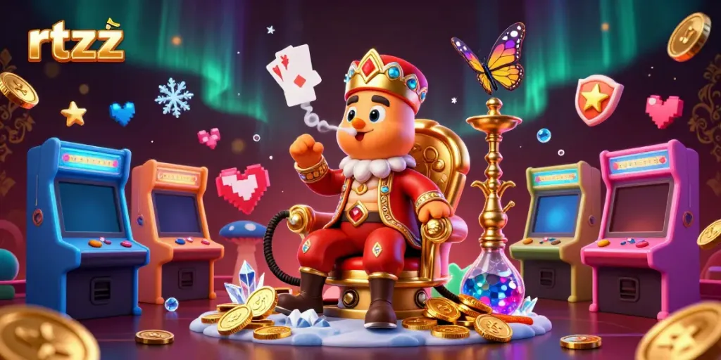 Experience rtzz's exhilarating gaming world with vibrant characters and captivating designs.