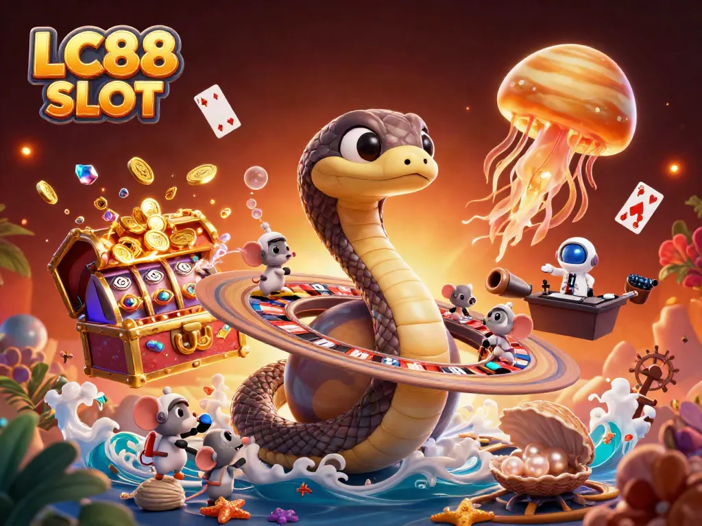 Engage in exhilarating gameplay with LC88 SLOT, featuring immersive cosmic casino elements and vibrant visuals.