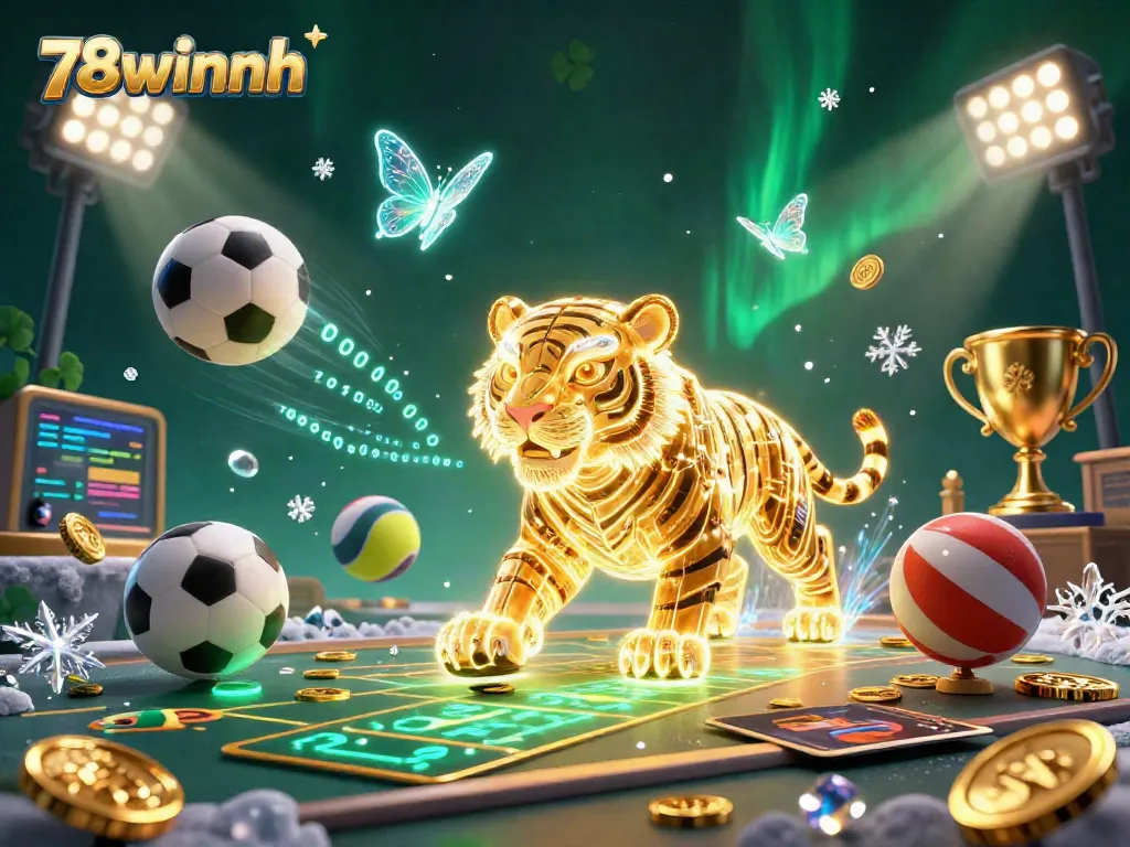 Experience the thrill of gaming at 78winnh with vibrant elements in a dynamic casino scene.