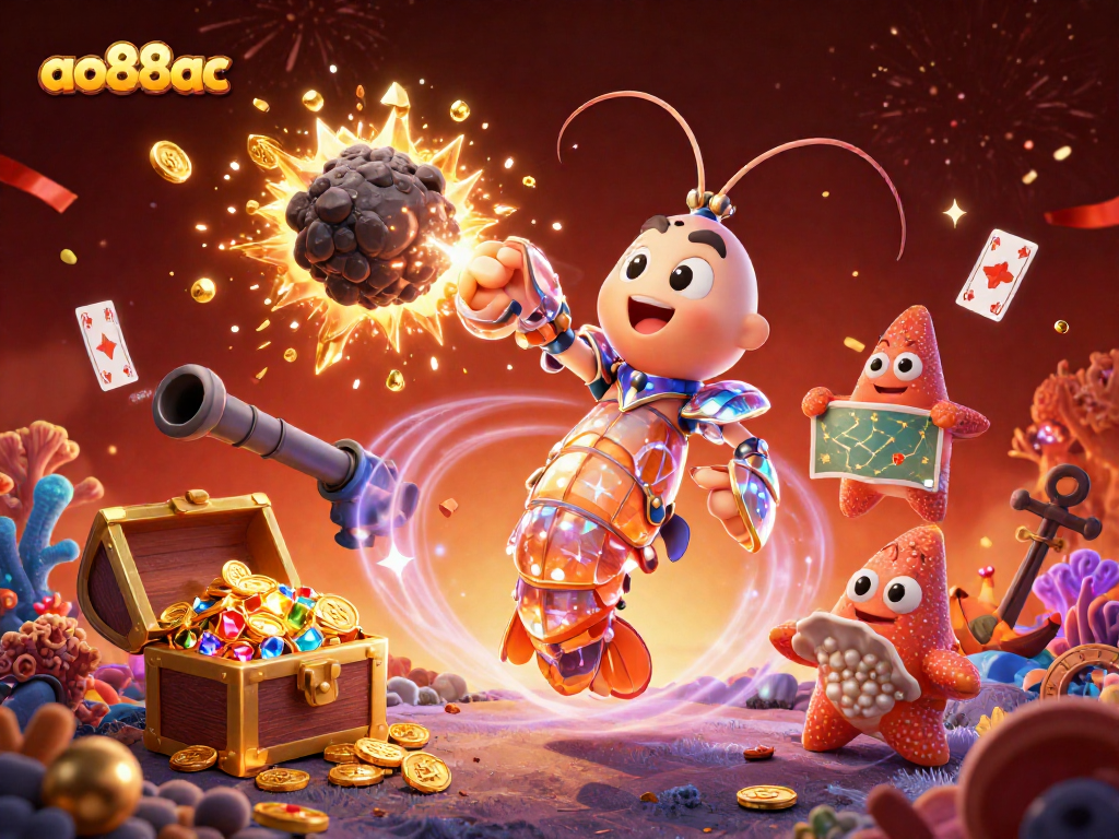 Engage with ao88ac's vibrant casino world featuring underwater treasure, gems, and action-packed gaming elements.