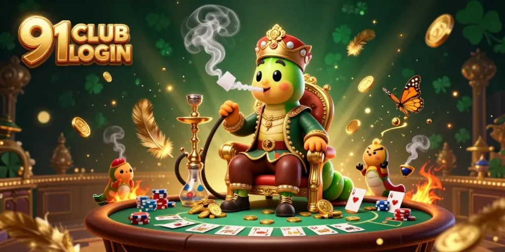 Engage in thrilling gameplay with 91 CLUB LOGIN featuring a vibrant 3D casino scene.