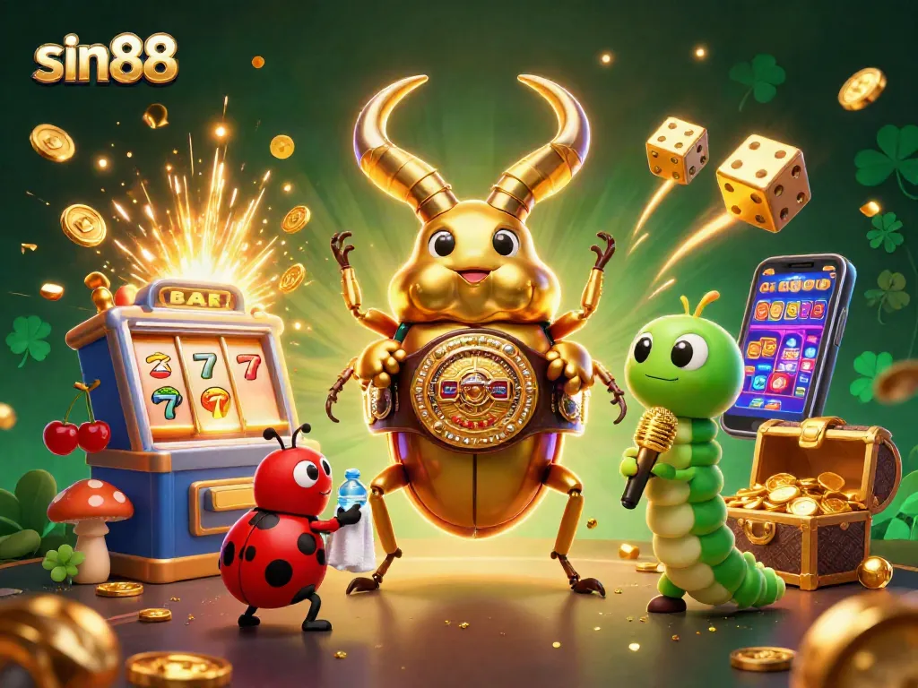 Experience thrilling gameplay at sin88 with a vibrant illustration of casino fun, showcasing games and exciting characters.