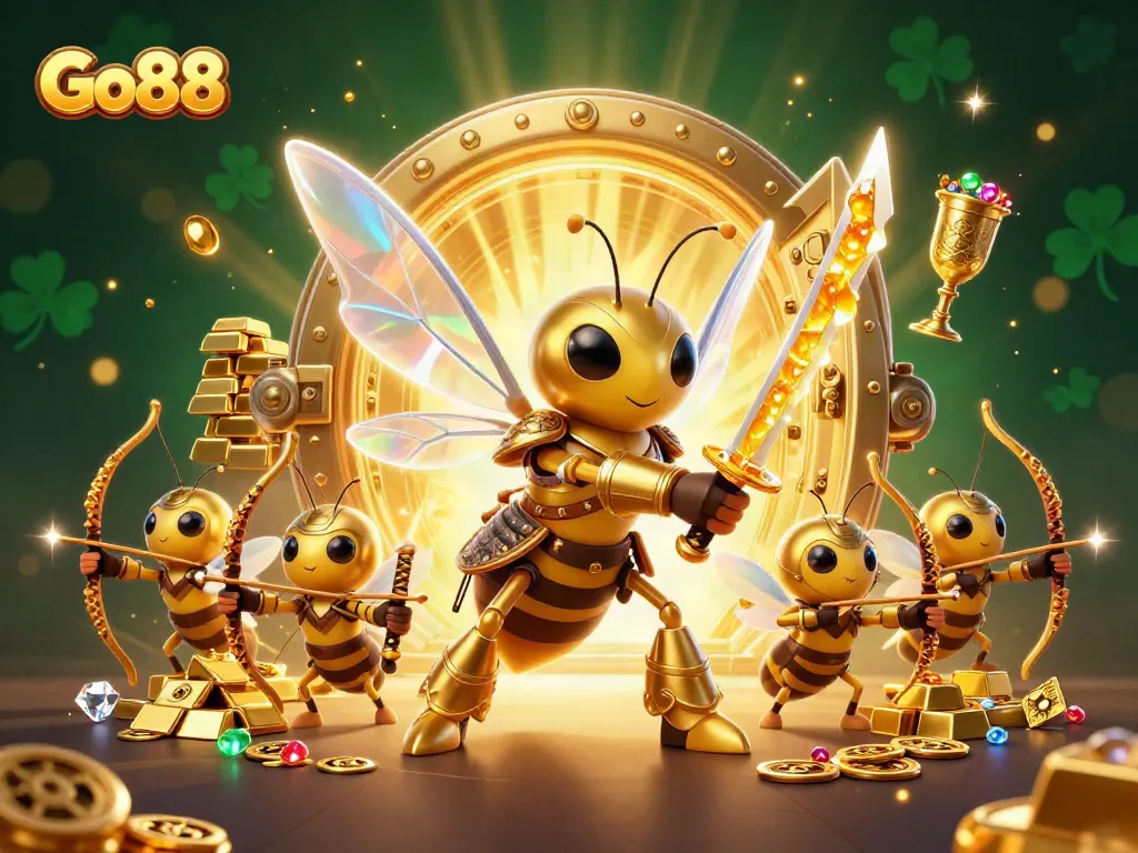 Join the excitement with Go88 as the golden hornet and archers uncover a treasure vault of winnings!